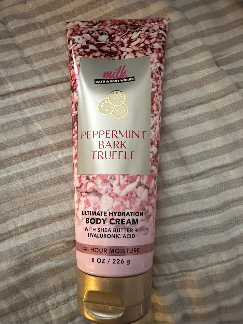 Bath & Body Works Peppermint Bark Truffle Body Cream - brand new